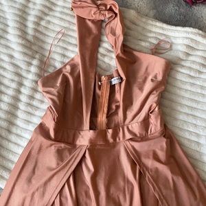 Long double split maxi dress